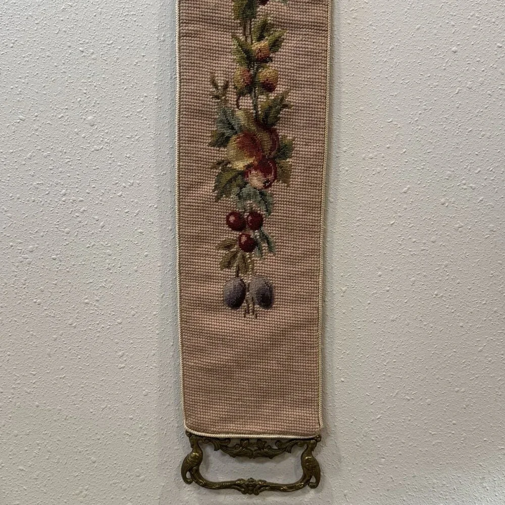 Vintage Fruit Needlepoint Bell Pull 69
